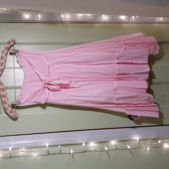 Women's R. Vivimos gauze tube Dress girl pink 🩷 summer M - Picture 9 of 11